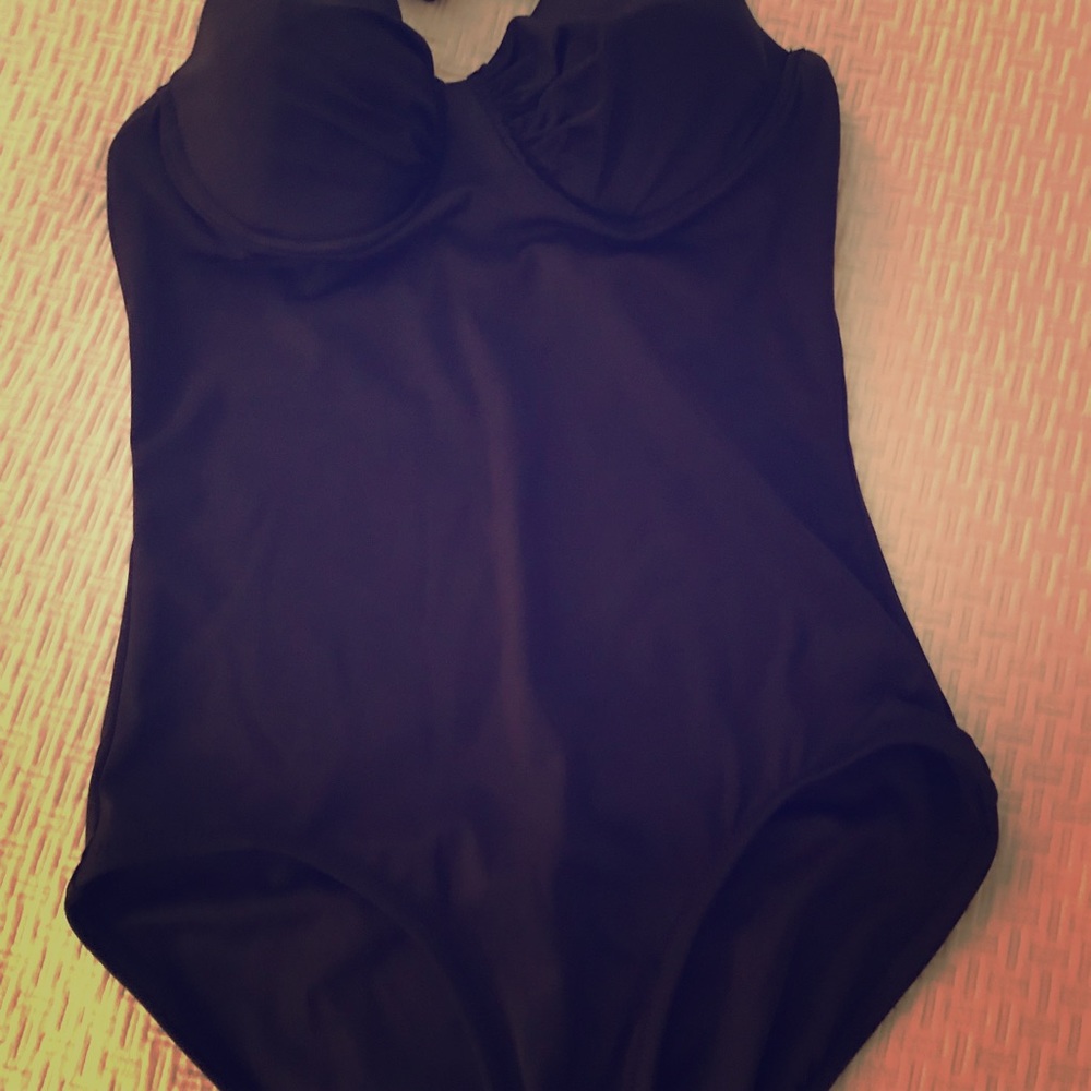 J Crew black one piece bathing suit Classic